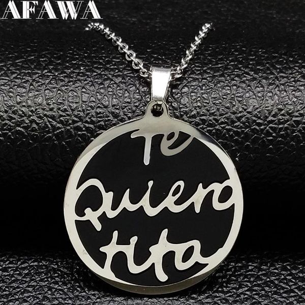 te quiero tita stainless steel statement necklace women silver color aunt necklaces pendants jewelry collar mujer n501s01 pendant
te quiero tita stainless steel statement necklace women silver color aunt necklaces pendants jewelry collar mujer n501s01 pendant
