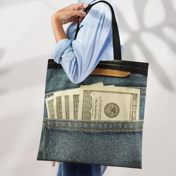 storage bags funny large-capacity vintage canvas women's shopping bag shopper printed shoulder black handbag with zipper wholesales
storage bags funny large-capacity vintage canvas women's shopping bag shopper printed shoulder black handbag with zipper wholesales
