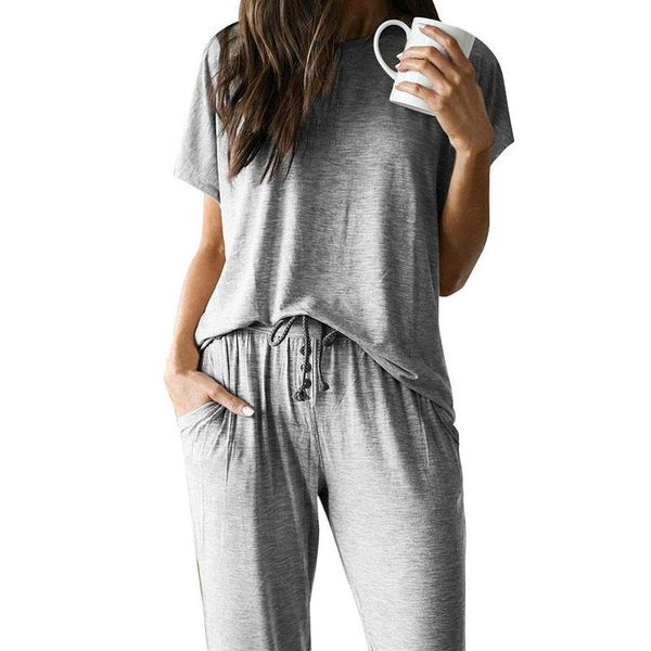 summer tracksuit women 2 pieces set solid o-neck short sleeve pullover pants leisure home suit lounge wear jogging suits y women's two, White
summer tracksuit women 2 pieces set solid o-neck short sleeve pullover pants leisure home suit lounge wear jogging suits y women's two, White