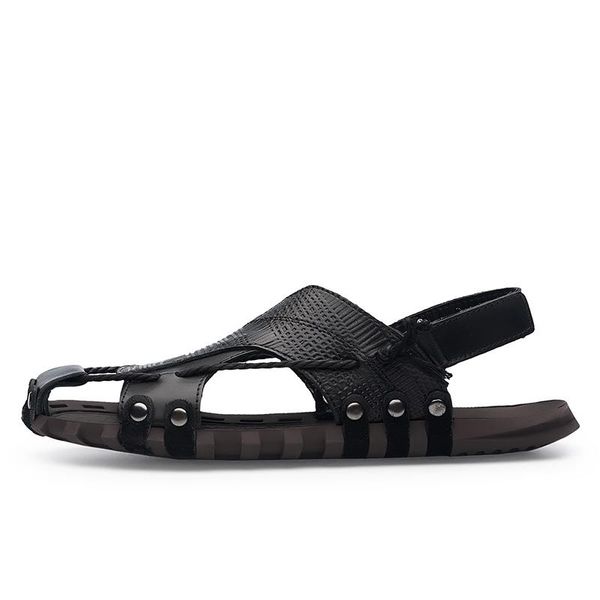 sandals ruideng men summer fashion breathable soft comfortable genuine leather man durable casual flats 2021 slippers, Black
sandals ruideng men summer fashion breathable soft comfortable genuine leather man durable casual flats 2021 slippers, Black