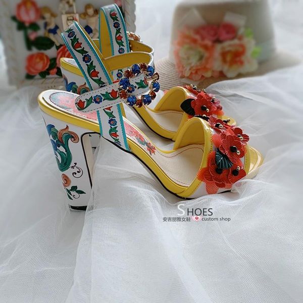 dress shoes enplei crystal sandals women flower one strap slim shallow chunky square high heel footwear round toe ankle buckle 35-42, Black
dress shoes enplei crystal sandals women flower one strap slim shallow chunky square high heel footwear round toe ankle buckle 35-42, Black