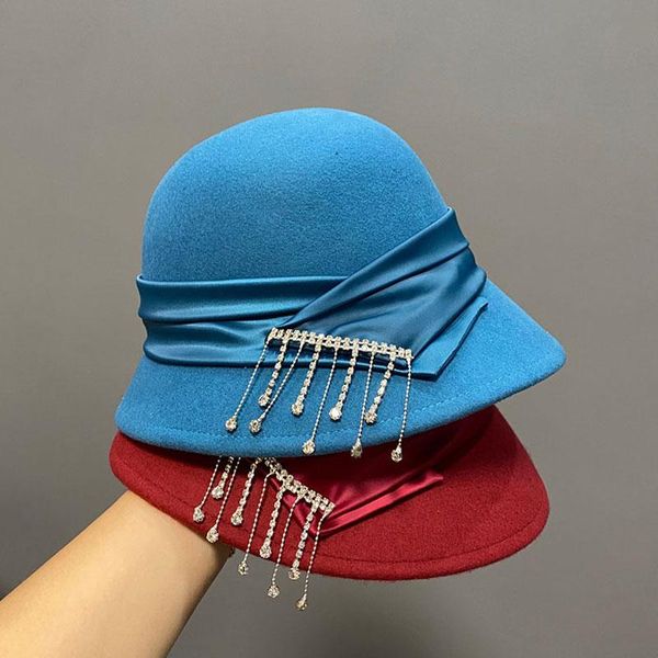 stingy brim hats hepburn quality wool fedora for women elegant basin hat winter korean fashion designer style casual caps bone, Blue;gray
stingy brim hats hepburn quality wool fedora for women elegant basin hat winter korean fashion designer style casual caps bone, Blue;gray