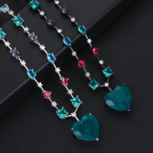 pendant necklaces godki romantic jewelry trendy long chain heart necklace for women girl bridal wedding accessories, Silver
pendant necklaces godki romantic jewelry trendy long chain heart necklace for women girl bridal wedding accessories, Silver