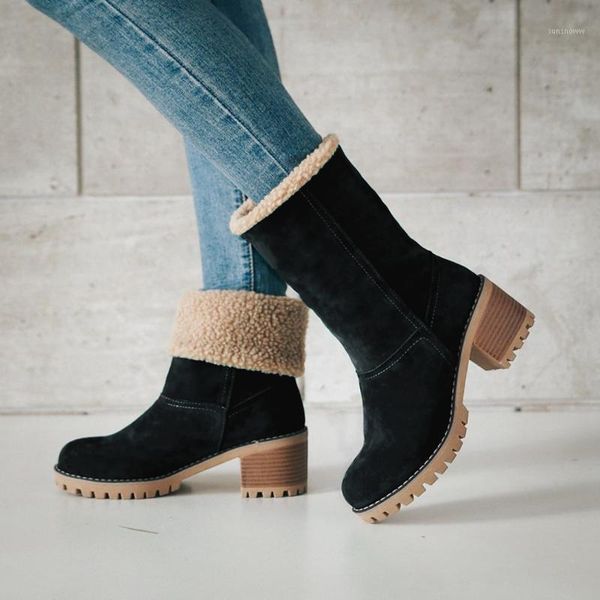 women fur wool snow boots casual slip-on folding mid heel warm winter ankle fashion round toe outoor short booties, Black
women fur wool snow boots casual slip-on folding mid heel warm winter ankle fashion round toe outoor short booties, Black