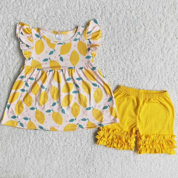 kids designer clothes girls sets summer toddler baby girl clothing outfits milk silk lemon flutter sleeves t-shirt yellow ruffled shorts chi, White
kids designer clothes girls sets summer toddler baby girl clothing outfits milk silk lemon flutter sleeves t-shirt yellow ruffled shorts chi, White