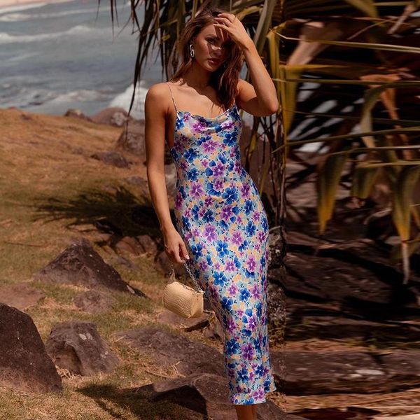 women beach style print dress backless spaghetti strap sheath female spring summer elegant fashion long dresses casual, Black;gray
women beach style print dress backless spaghetti strap sheath female spring summer elegant fashion long dresses casual, Black;gray