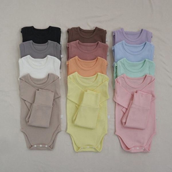 infant baby girls long sleeve pure color rompers + pants suit clothing sets spring kids girl nighty clothes 210429, White
infant baby girls long sleeve pure color rompers + pants suit clothing sets spring kids girl nighty clothes 210429, White