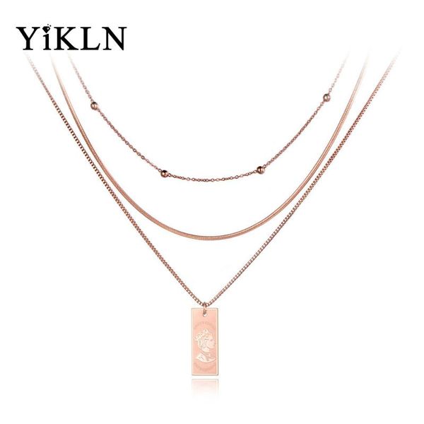 pendant necklaces yikln trendy titanium steel three-layer queen portrait charm jewelry chain necklace for women collier yn19078, Silver
pendant necklaces yikln trendy titanium steel three-layer queen portrait charm jewelry chain necklace for women collier yn19078, Silver