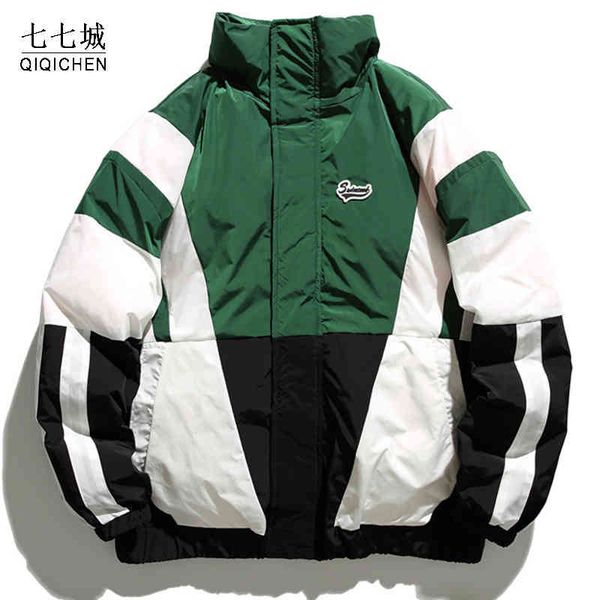 winter down patchwork et men hip hop color block warm parkas women casual college oversized stand collar coat couple outwear, Black;brown
winter down patchwork et men hip hop color block warm parkas women casual college oversized stand collar coat couple outwear, Black;brown