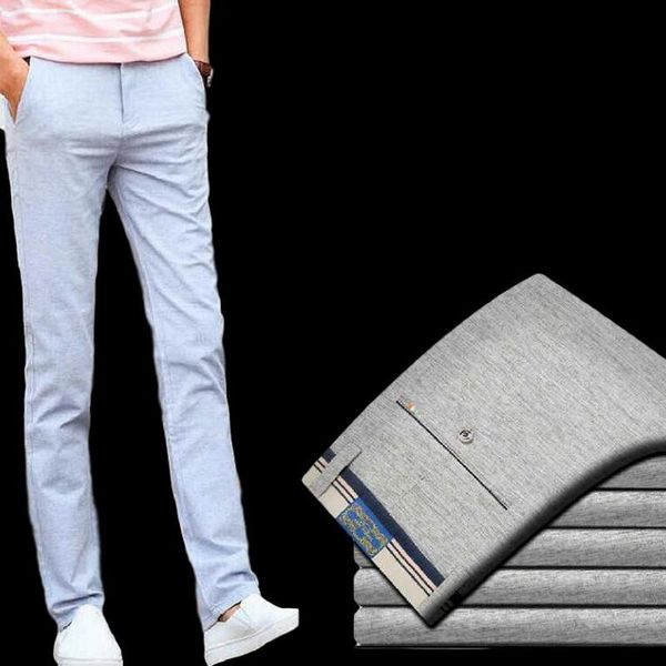men's brand casual pants male elasticity slim straight business thin section linen breathable version pant, Black
men's brand casual pants male elasticity slim straight business thin section linen breathable version pant, Black