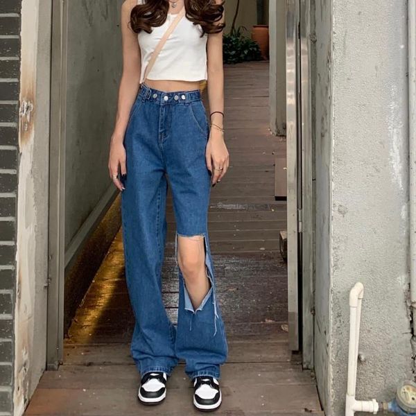women's jeans korean version of the retro blue women high waist loose casual bf wide-leg denim ripped
women's jeans korean version of the retro blue women high waist loose casual bf wide-leg denim ripped