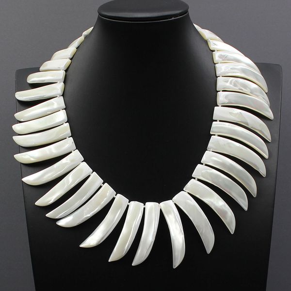 guaiguai jewelry natural mop white shell mother of pearl drilled beads necklace handmade for lady, Silver
guaiguai jewelry natural mop white shell mother of pearl drilled beads necklace handmade for lady, Silver
