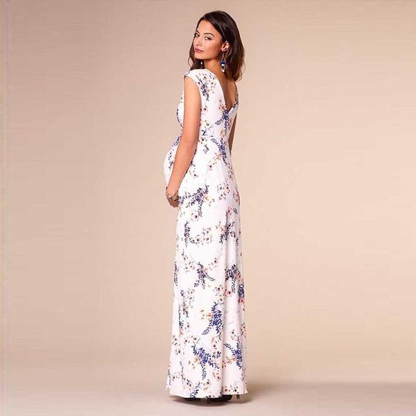 maternity dresses 2021 dress pregnant women's floral short-sleeved pregnancy clothing outfit long robe femme, White
maternity dresses 2021 dress pregnant women's floral short-sleeved pregnancy clothing outfit long robe femme, White