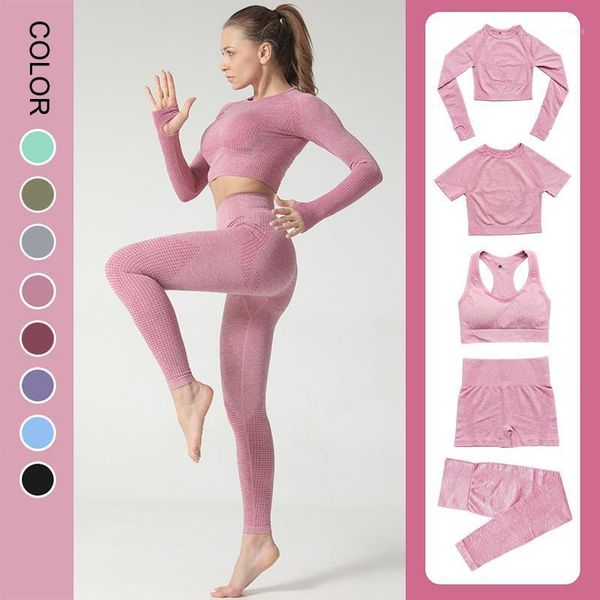 yoga outfit 2/3/5pcs seamless set women gym clothing workout sportswear fitness crop sports bra high waist leggings suits 
yoga outfit 2/3/5pcs seamless set women gym clothing workout sportswear fitness crop sports bra high waist leggings suits
