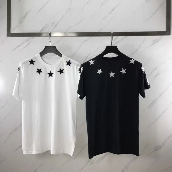t shirts spring fashion tees embroidery star tee t shirt for men women black color cotton, White;black
t shirts spring fashion tees embroidery star tee t shirt for men women black color cotton, White;black