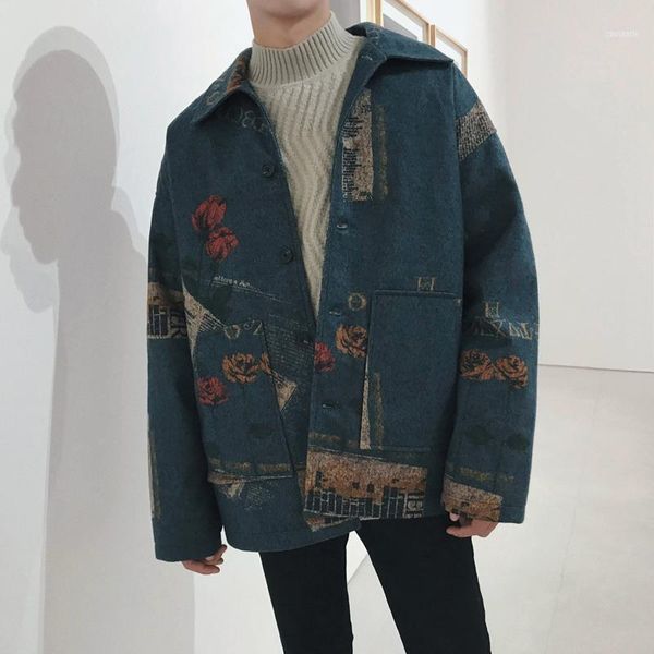 men's jackets winter jacket men flower print streetwear male coat fashion casual short windbreaker cotton clothing warm outwear man1, Black;brown
men's jackets winter jacket men flower print streetwear male coat fashion casual short windbreaker cotton clothing warm outwear man1, Black;brown