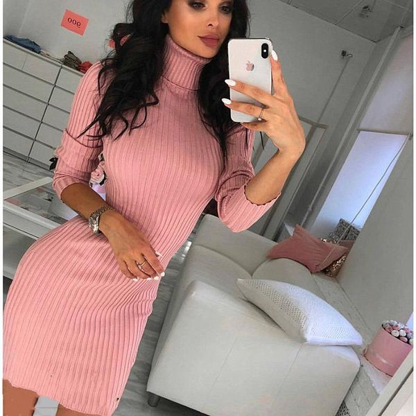 womens turtleneck ribbed dress autumn winter solid bodycon long sleeve warm sweater female pullovers slim casual dresses, Black;gray
womens turtleneck ribbed dress autumn winter solid bodycon long sleeve warm sweater female pullovers slim casual dresses, Black;gray