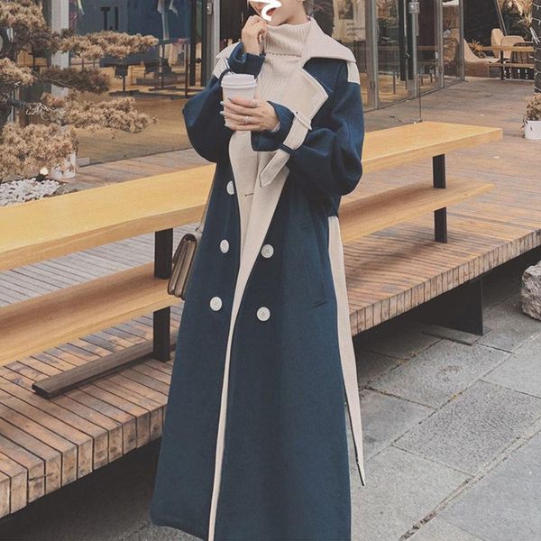 women's wool & blends jacket women coat overcoat over-the-knee autumn and winter loose woolen veste manteau femme, Black
women's wool & blends jacket women coat overcoat over-the-knee autumn and winter loose woolen veste manteau femme, Black