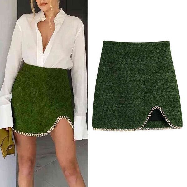 traf za green tweed skirt women high waist mini skirts woman fashion chain slit short skirts autumn winter vintage tight skirt 211120, Black
traf za green tweed skirt women high waist mini skirts woman fashion chain slit short skirts autumn winter vintage tight skirt 211120, Black