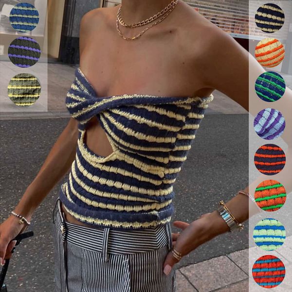2022 strapless knitted crop tanks women hollow out summer autumn sleeveless backless y2k tank vintage fashion, Black;white
2022 strapless knitted crop tanks women hollow out summer autumn sleeveless backless y2k tank vintage fashion, Black;white