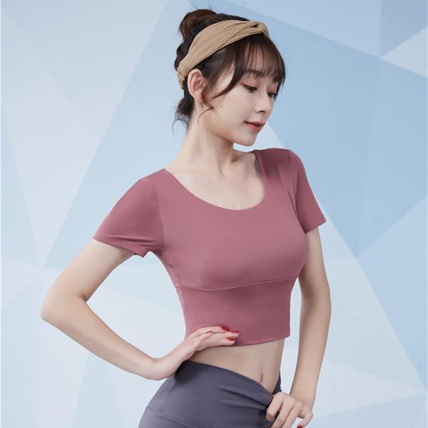 yoga outfit beautiful back short sleeve quick dry sport women fitness shirts summer sports t-shirt workout running gym
yoga outfit beautiful back short sleeve quick dry sport women fitness shirts summer sports t-shirt workout running gym
