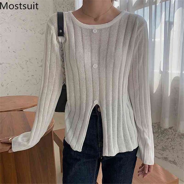 autumn korean knitted sweater women buttons splitting long sleeve o-neck pullovers stylish casual solid female 210518, White;black
autumn korean knitted sweater women buttons splitting long sleeve o-neck pullovers stylish casual solid female 210518, White;black