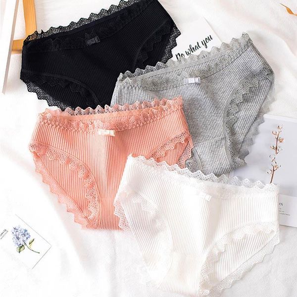 women cotton underwear lace panties bow briefs lingerie solid color mid-waist thread female women's, Black;pink
women cotton underwear lace panties bow briefs lingerie solid color mid-waist thread female women's, Black;pink