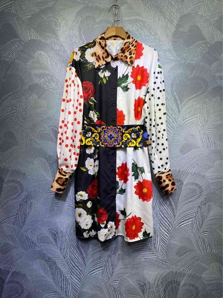 runway dresses australian spring mixed silk dress with lapel print shirt and beaded belt(5210) 62mm, Black
runway dresses australian spring mixed silk dress with lapel print shirt and beaded belt(5210) 62mm, Black