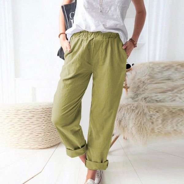 women's pants & capris 2021 fashion summer casual solid cotton linen elastic waist straight trousers long plus size, Black;white
women's pants & capris 2021 fashion summer casual solid cotton linen elastic waist straight trousers long plus size, Black;white