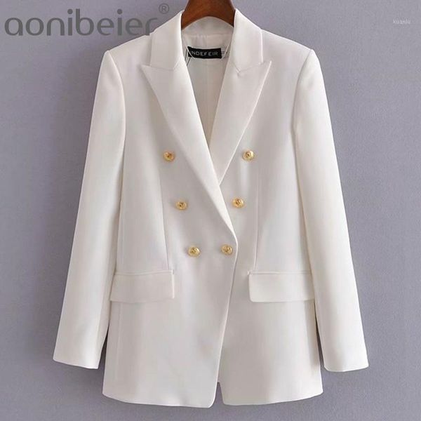 aonibeier formal suit jacket double breasted office lady casual jackets spring summer straight long sleeve women white blazers women's, White;black
aonibeier formal suit jacket double breasted office lady casual jackets spring summer straight long sleeve women white blazers women's, White;black