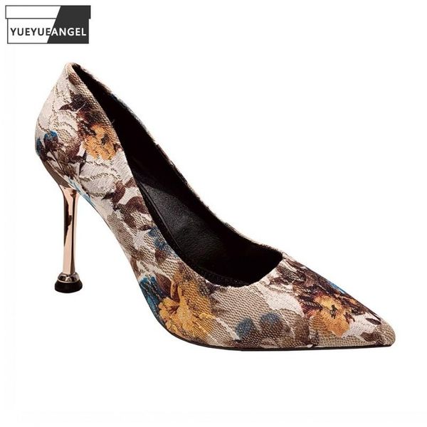 office ladies floral printed pointed toe super high heels shoes women slip on shallow pumps fashion stilettos plus size dress, Black
office ladies floral printed pointed toe super high heels shoes women slip on shallow pumps fashion stilettos plus size dress, Black