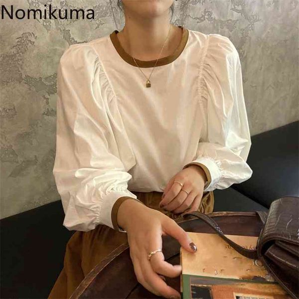 nomikuma autumn women blouse causal hit color patchwork o-neck blusas femme korean puff long sleeve pullover shirt 6d064 210401, White
nomikuma autumn women blouse causal hit color patchwork o-neck blusas femme korean puff long sleeve pullover shirt 6d064 210401, White