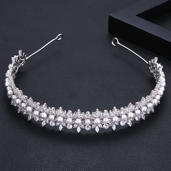 jankelly pearl ladies wedding band headpieces with cube zircon wholesale bridal hair accessories headdress bridal hair tiaras, Golden;white
jankelly pearl ladies wedding band headpieces with cube zircon wholesale bridal hair accessories headdress bridal hair tiaras, Golden;white