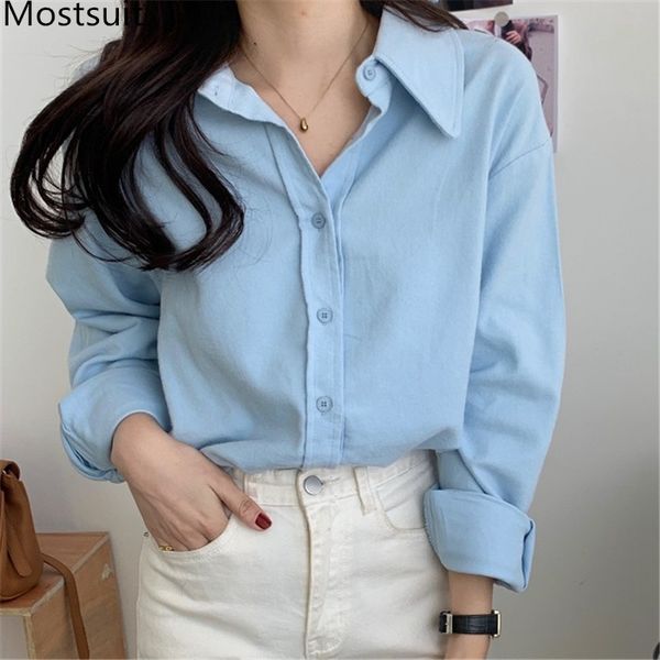 spring warm korean casual women shirts long sleeve turn-down collar solid fashion loose blouses blusas mujer 210518, White
spring warm korean casual women shirts long sleeve turn-down collar solid fashion loose blouses blusas mujer 210518, White