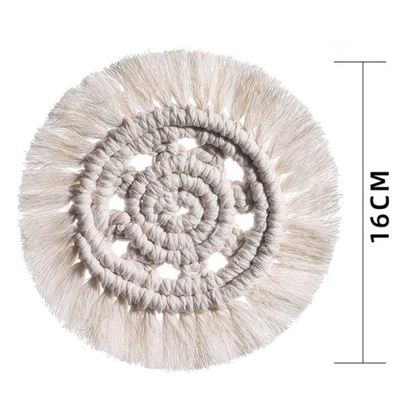table runner 2pcs handmade cup mat 16cm northern europe macrame pad bohemia kitchen tablecloth coffee home decor cotton rope
table runner 2pcs handmade cup mat 16cm northern europe macrame pad bohemia kitchen tablecloth coffee home decor cotton rope