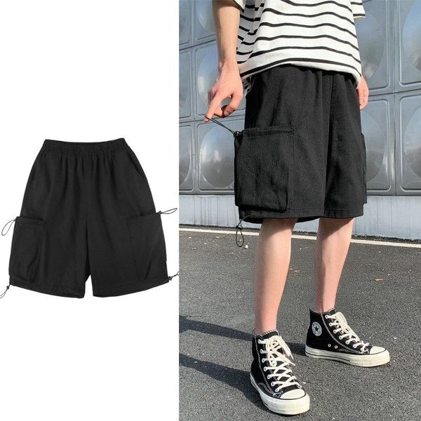 men's shorts summer casual men big pocket cargo male streetwear fashion bermuda for, White;black
men's shorts summer casual men big pocket cargo male streetwear fashion bermuda for, White;black