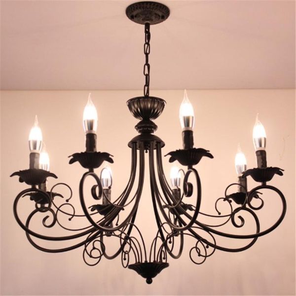 vintage loft retro chandelier beige black color lustre american candle lamp suspension wrought iron chandeliers fixtures
vintage loft retro chandelier beige black color lustre american candle lamp suspension wrought iron chandeliers fixtures