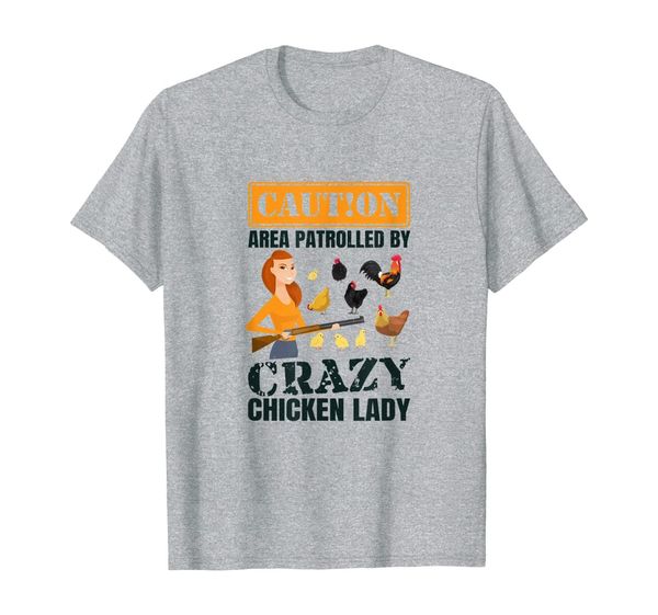 caution area patrolled by crazy chicken lady backyard farmer t-shirt, White;black
caution area patrolled by crazy chicken lady backyard farmer t-shirt, White;black