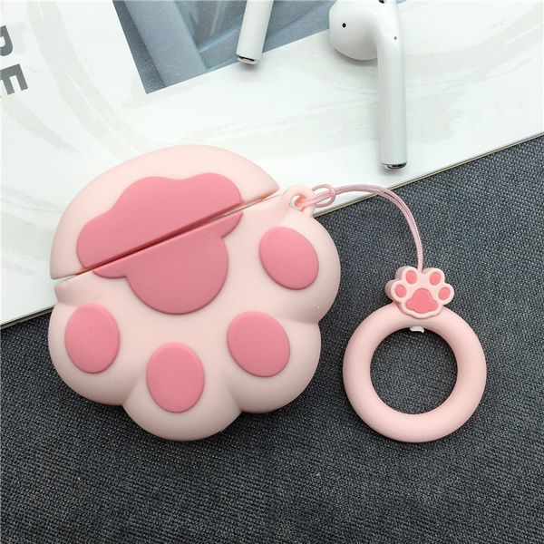 pink cat paw shape case for airpods 1 2soft silicone flexible cases cover cute shockproof earphone protector 97225 
pink cat paw shape case for airpods 1 2soft silicone flexible cases cover cute shockproof earphone protector 97225