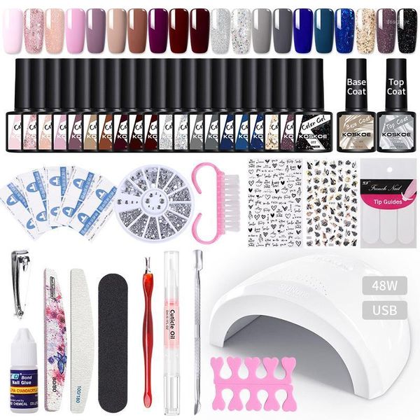 gel set 48w led lamp nail dryer with 20 pcs polish kit soak off tool base coat varnish art kits1
gel set 48w led lamp nail dryer with 20 pcs polish kit soak off tool base coat varnish art kits1