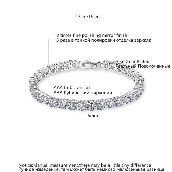 luoteemi women luxury jewelry classic dign aaa+ round 0.5 carat cubic zircon diamond tennis bracelet, Silver
luoteemi women luxury jewelry classic dign aaa+ round 0.5 carat cubic zircon diamond tennis bracelet, Silver