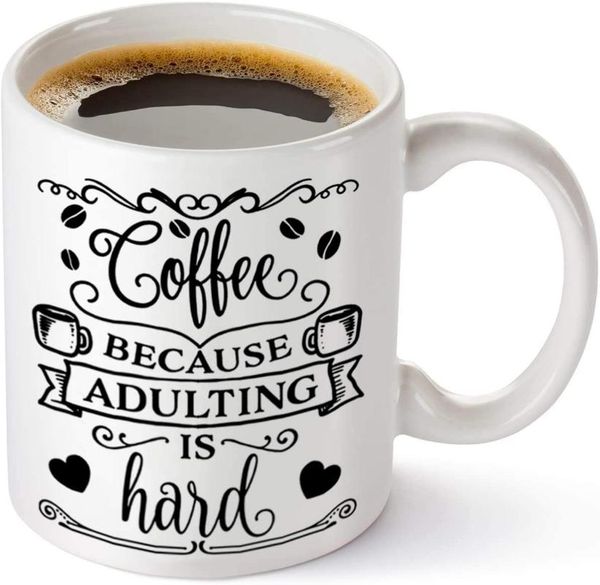 mugs funny coffee mug | because adulting is hard lover birthday christmas gifts for coworker, boss, women, men, wife
mugs funny coffee mug | because adulting is hard lover birthday christmas gifts for coworker, boss, women, men, wife