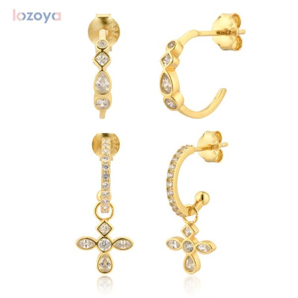hoop & huggie lozoya 925 sterling silver piercing pendiente gold color circle hoops cross women luxury clear spring jewelry, Golden;silver
hoop & huggie lozoya 925 sterling silver piercing pendiente gold color circle hoops cross women luxury clear spring jewelry, Golden;silver