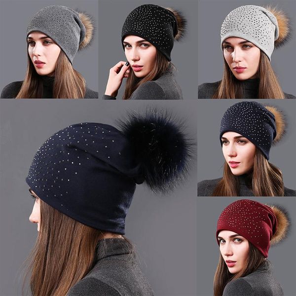 beanie/skull caps cashmere wool slouchy knitted beanie for women winter soft warm skull with rhinestone and natural fur ball hats, Blue;gray
beanie/skull caps cashmere wool slouchy knitted beanie for women winter soft warm skull with rhinestone and natural fur ball hats, Blue;gray