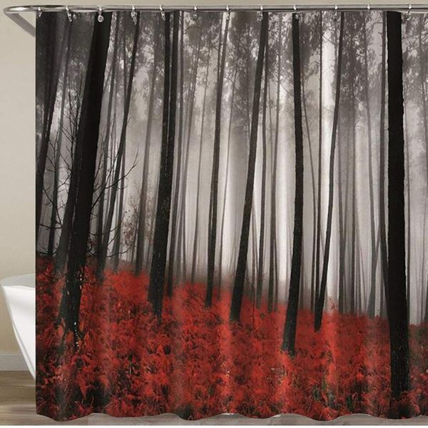 shower curtain,woodland tree poppy flowers forest foggy,polyester fabric waterproof bath curtains hooks included - 72 x 72
shower curtain,woodland tree poppy flowers forest foggy,polyester fabric waterproof bath curtains hooks included - 72 x 72