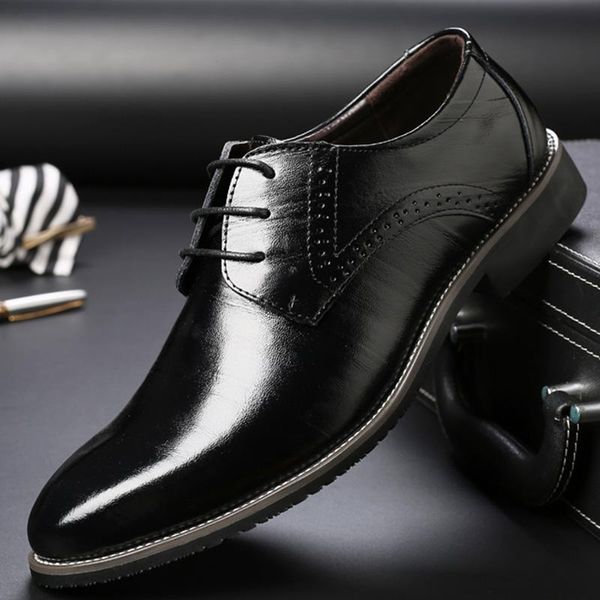 dress shoes classic leather men business office casual party male formal oxford footwear plus size 38-48, Black
dress shoes classic leather men business office casual party male formal oxford footwear plus size 38-48, Black
