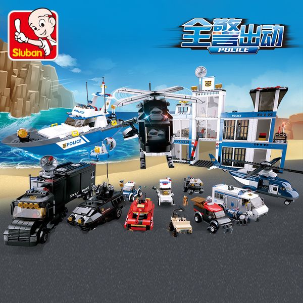 Patrol Compatible SWAT Police Station Bus Model Building Blocks Car arrest Figures Motorbike dog Criminals Bricks City
Patrol Compatible SWAT Police Station Bus Model Building Blocks Car arrest Figures Motorbike dog Criminals Bricks City