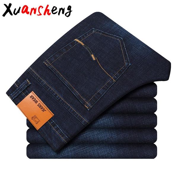 xuan sheng straight men's jeans 2021 simple stretch classic fashion high waist loose casual slimming trousers thick, Blue
xuan sheng straight men's jeans 2021 simple stretch classic fashion high waist loose casual slimming trousers thick, Blue