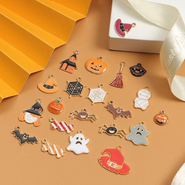 charms 21pcs/lot handmade bracelets earrings necklaces pumpkin jewelry making pendant happy halloween enamel, Bronze;silver
charms 21pcs/lot handmade bracelets earrings necklaces pumpkin jewelry making pendant happy halloween enamel, Bronze;silver