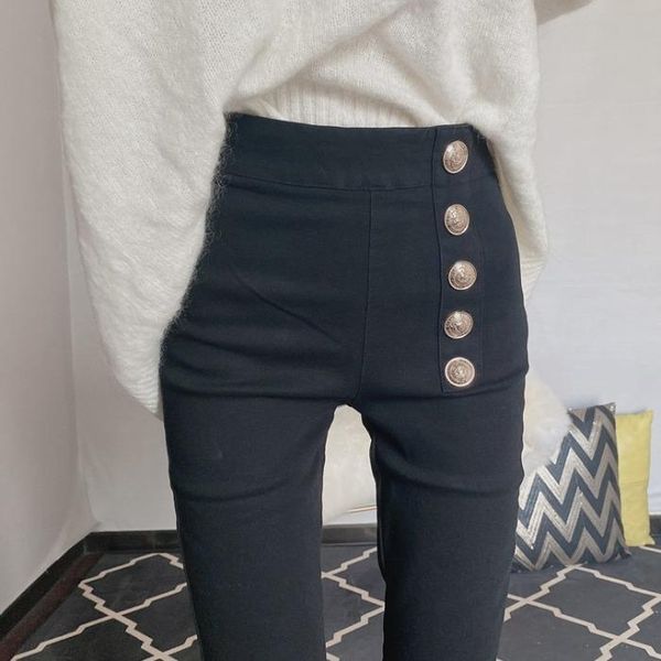high waisted slim fit versatile plush elastic leggings autumn winter korean style waist closing casual pants women's & capris, Black;white
high waisted slim fit versatile plush elastic leggings autumn winter korean style waist closing casual pants women's & capris, Black;white